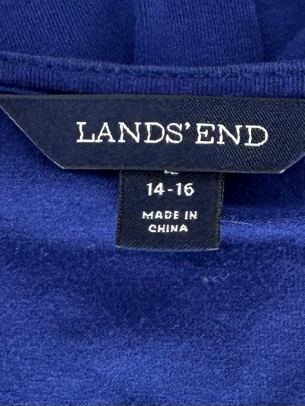 Lands' End Faux Wrap V-Neck Midi Dress Plus Size 14 - Picture 7 of 11